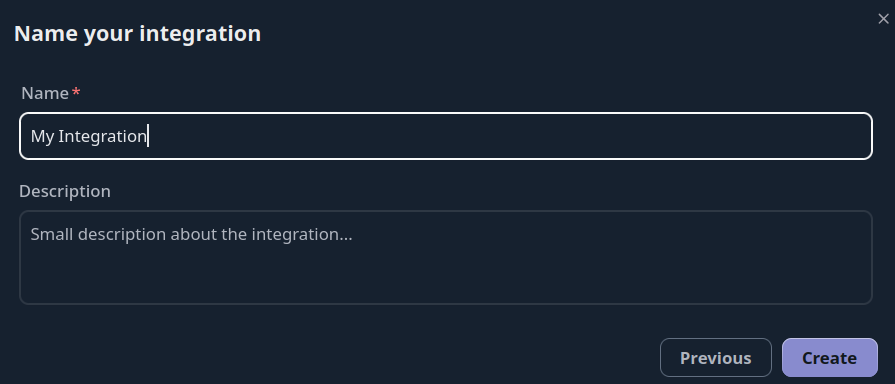 OPNsense Integration Creation Screen