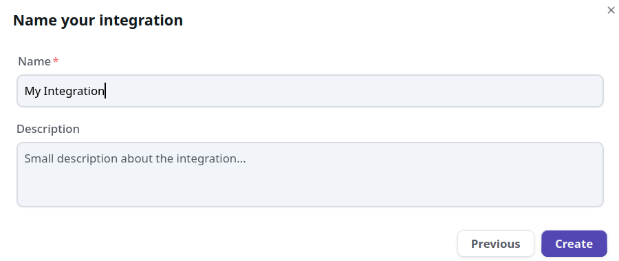OPNsense Integration Creation Screen